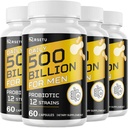 Probiotiki za moške, 500 milijard CFUs & 12 sevi Mens probiotik s kurkuma Cranberry, Goji, Gut Health za moške, za digestivno zdravje, Gut, napenjanje in plin, Imunska, Energy Support, 120-dnevna oskrba