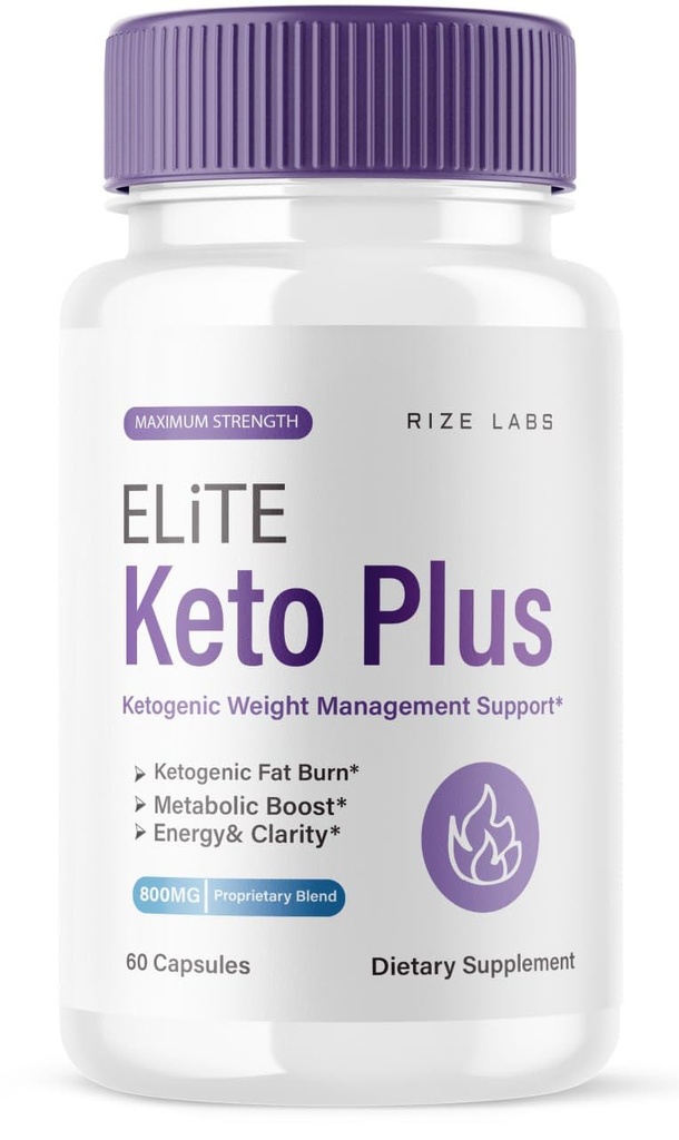Rize laboratoriji Elite Keto Plus Kapsule, hujšanje Podpora, Premium tablete za splošno zdravje, Maksimalna moč Formula Dopolnilo (60 kapsul)