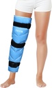 REVIX Polna noga Ledeni zavoj okoli celotne noge, Reasible Gel Hladni ovoj za Hip, Visoko in koleno, Mehko hladno Kompresijski Ledeni Pack rokav s 3 Straps