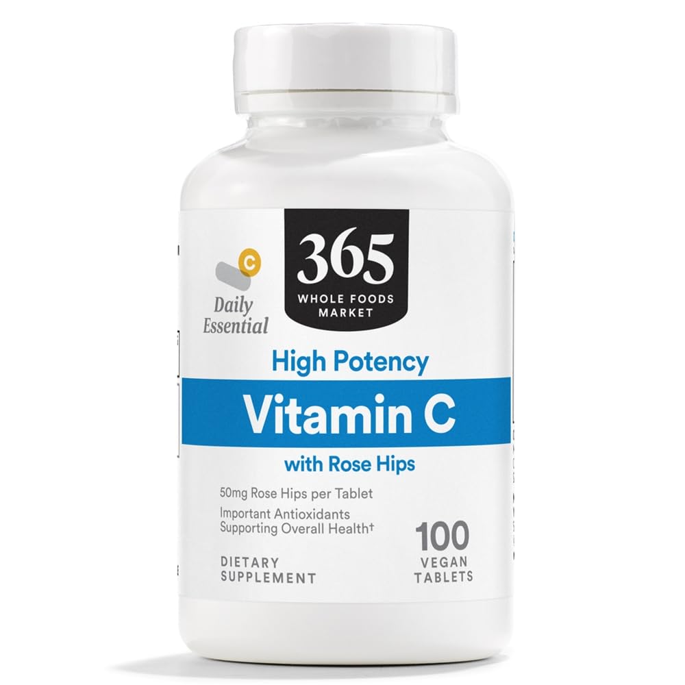 365 s celotno živilsko tržišče, visoko vsebnost vitamina C z Rose Hips, Vegan, 100 tablet