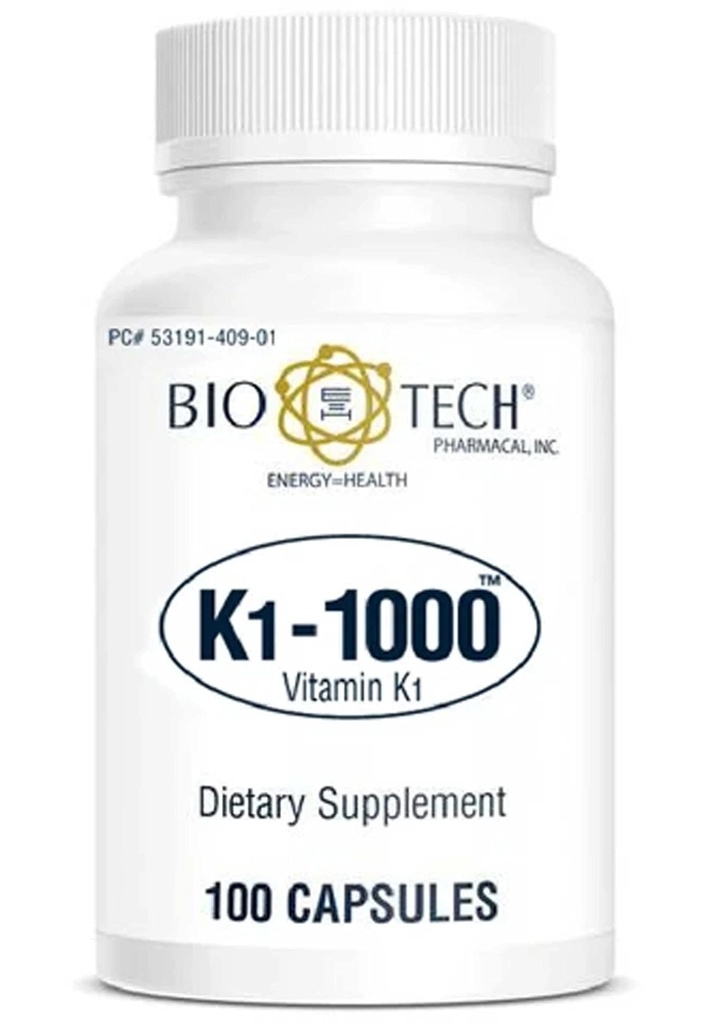 K1-1000 (vitamin K1) 100 kapsul – 3 pakiranja – Bio-Tech Pharmacal