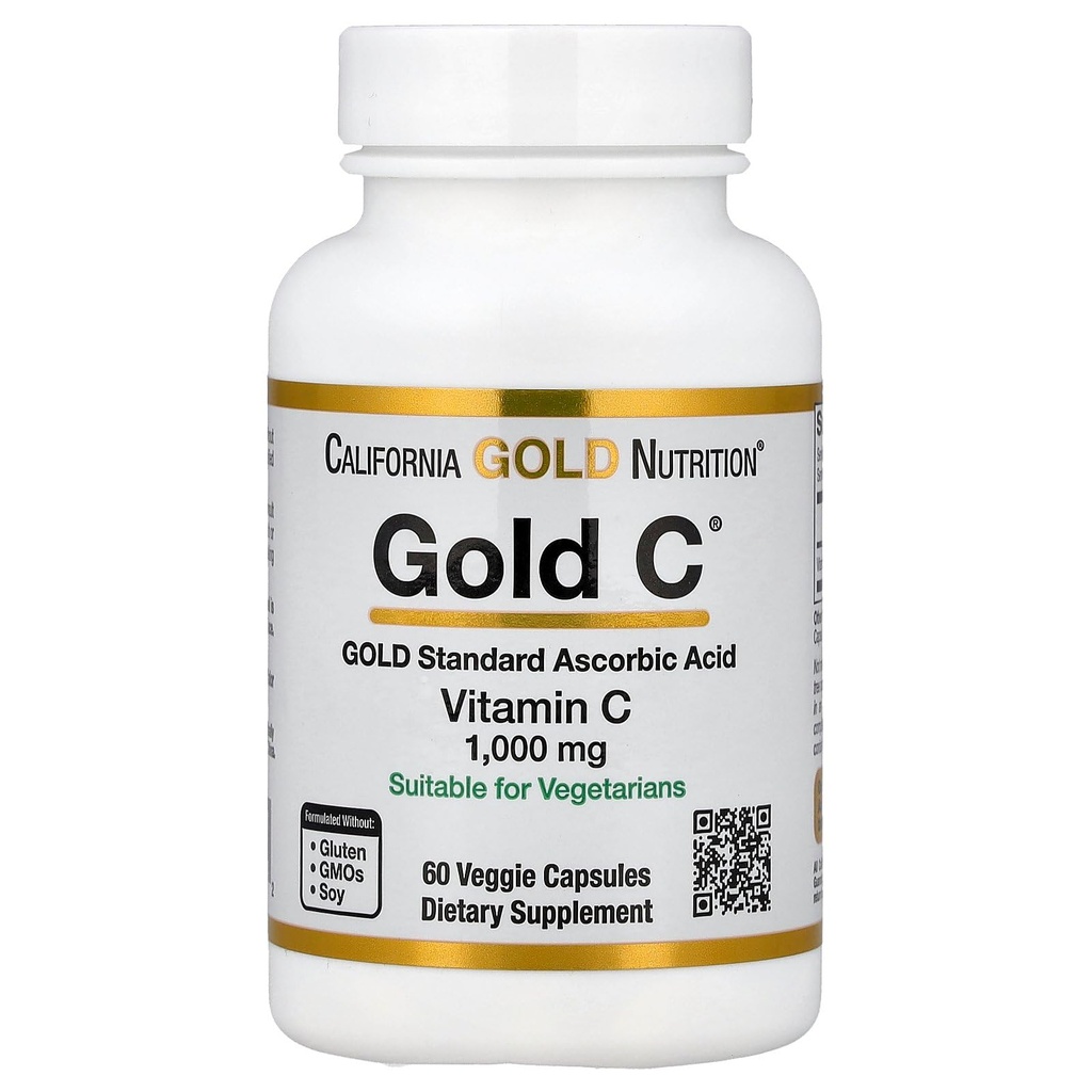 California Gold Nutrition Gold CTM, USP stopnja vitamin C, 1.000 mg, 60 Veggie kapsule