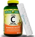 Vitamin C 500mg, žvečljive tablete, prehranska dopolnila, 200 število (vključuje organizator bonus tablete) - 1 pakiranje