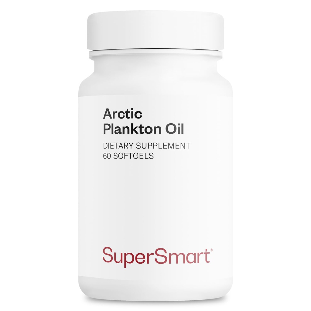 Supersmart - Arctic Plankton Oil 1000mg per Day (Patented) - Greater Nutrition Than Fish & Krill Oil Supplement - with Omega-3 Fatty Acids, EPA, DHA & SDA | Non-GMO & Gluten Free - 60 Softgels