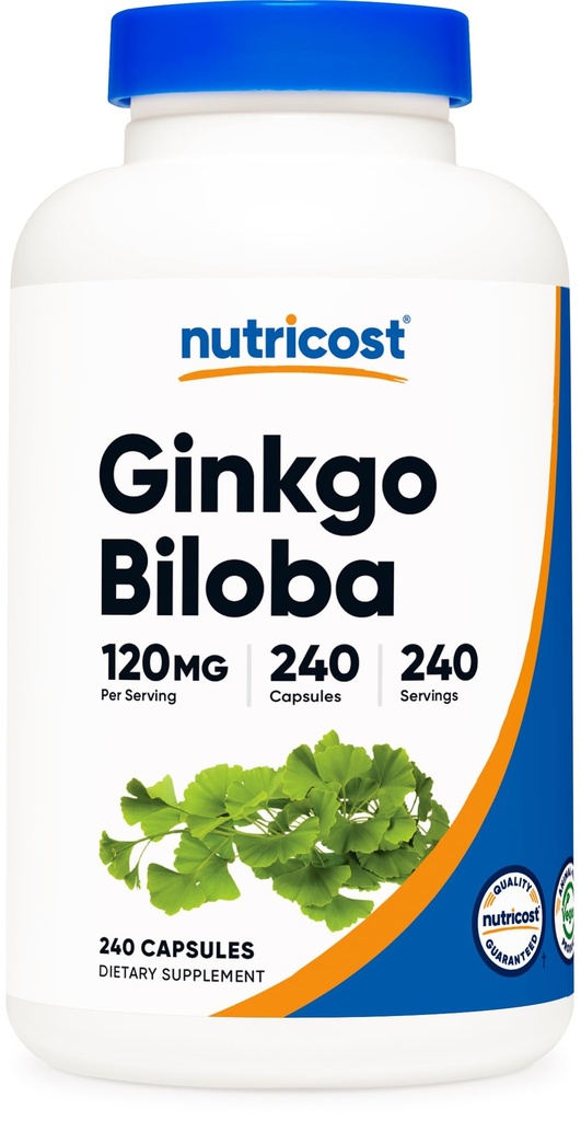 Nutricost Ginkgo Biloba 120mg, 240 Kapsule - Extract Ginkgo Biloba - Gluten Free in Non-GMO