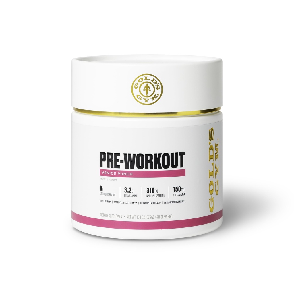 Predworkout Powder z zlato telovadnico