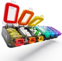 Fullicon tedenske tablete Organizator 7 dan Ultra vlaga in razlitje dokaz Daily Pill Box, Velika medicina primer z varno Buckle, Compact tablete vsebnik za tablete, vitamin, in ribje olje (Rainbow Black)