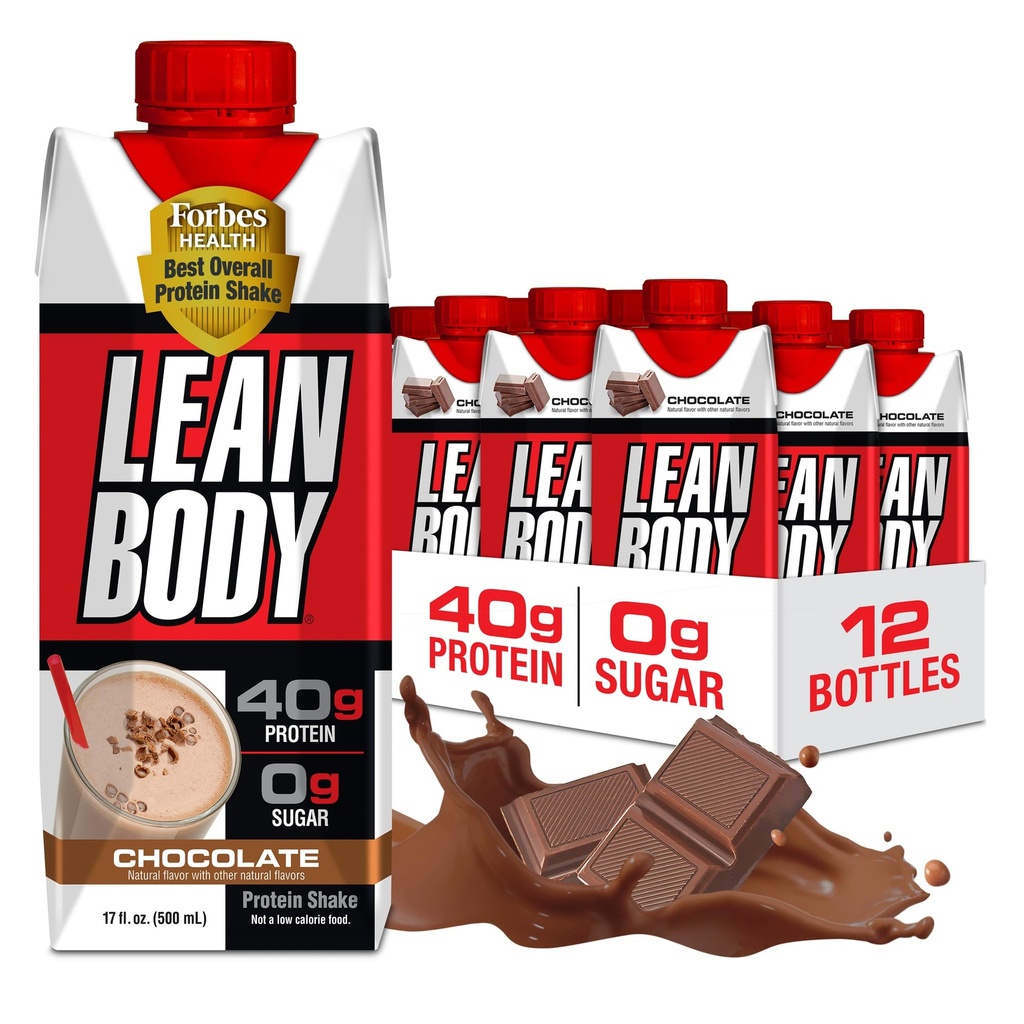 Nasičeni telo pripravljen za pitje čokoladni proteini Shake, 40g proteini, mešanica sirotke, 0 sladkor, brez glutena, 22 Vitamini in minerali, LABRADA, 17 Fl Oz (Pack of 12)