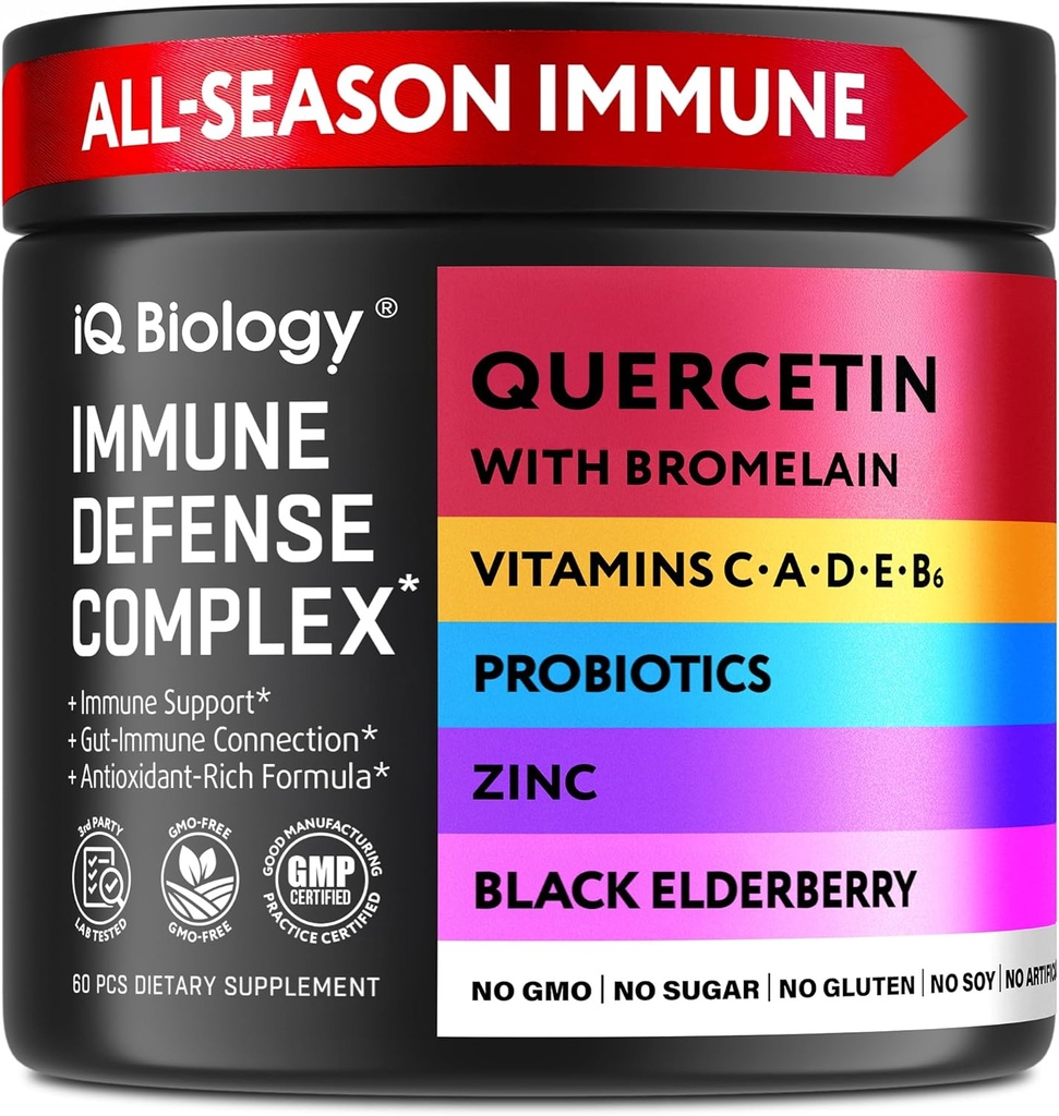 Quercetin z bromelainom - Premium Quercetin kapsule za zdravljenje imunske podpore in dihal* - zeleni čaj cink magnezij Vitamin D Vitamin C Vitamin E Kurkuma ingver Kalcij - 60 kapsul