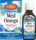 Carlson - Med Omega, 2700 mg Omega-3s Profesionalna moč, srce, Brain & Vision Podpora, Wild Caught & Trajno vir, limona-Lime, 100 ml