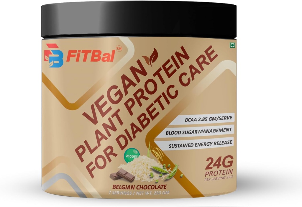 Belgijski čokoladni veganski rastlinski proteini v prahu za diabetično nego 250 Gram (7 strežnikov) Serviranje Količina-33G 24G beljakovine na serviranje, glutamin - 3,32 Gm