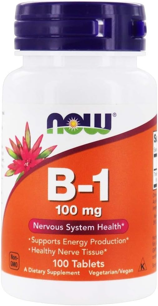 Now Foods Vitamin B-1 (Thiamin), 100 tablet / 100mg (paket z 2)