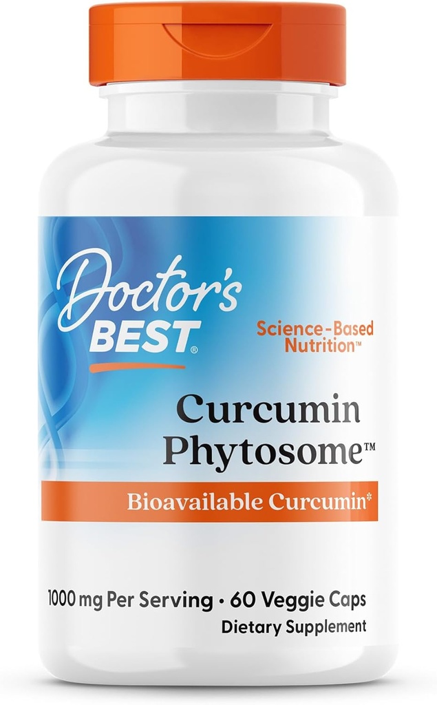 Zdravniki Najboljši kurkumin Phytosome, Biorazpoložljiv kurkumin, Non-GMO, Gluten Free, Soy Free, Vegan 60 Veggie Caps