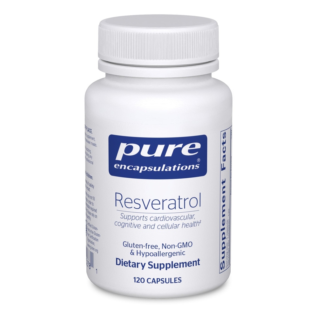 Čiste enkapsulacije Resveratrol - kardiovaskularno, celično zdravje in podpora pomnilniku* - 40 mg Trans-resveratrol - dopolnilo antioksidanti - brez glutena in brez GMO - 120 kapsul