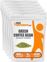 BulkSupplements.com Zelena kava fižol ekstrakt v prahu - Zelena kava fižol dopolnila, Zelena kava fižol v prahu - energijska podpora, Gluten brezplačno, 800mg na serviranje, 5 kg (11 funtov) (Pack of 5)