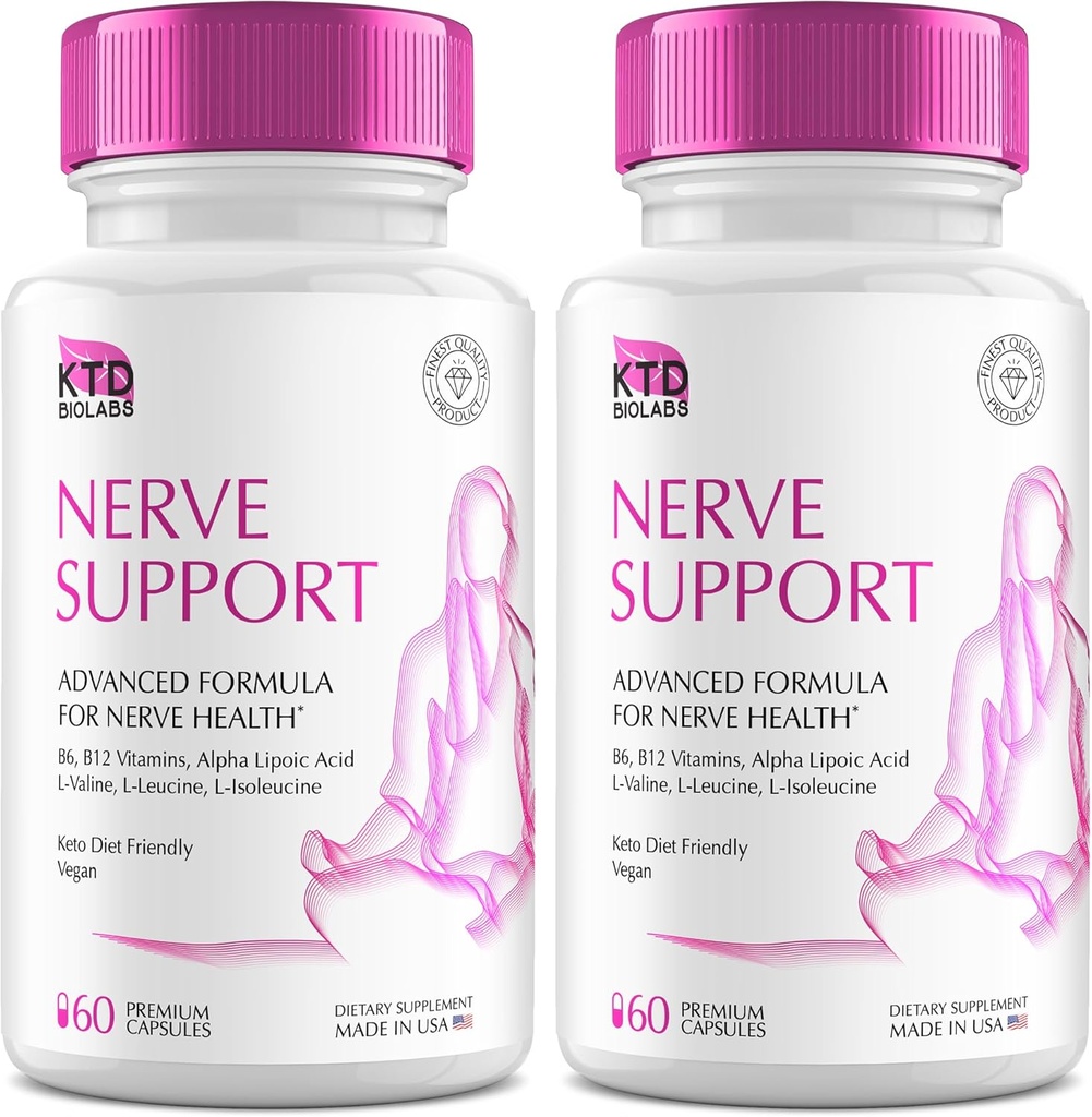 Pakiranje 2 živcev Odrešenik za nevropatijo 828mg, Advanced Nerve Support Supplement, Obnova za zdrave noge, Najboljši Regen z alfa lipoična kislina, Vitamini D, B6, B12-60 Kapsule
