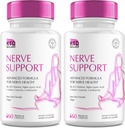 Pakiranje 2 živcev Odrešenik za nevropatijo 828mg, Advanced Nerve Support Supplement, Obnova za zdrave noge, Najboljši Regen z alfa lipoična kislina, Vitamini D, B6, B12-60 Kapsule