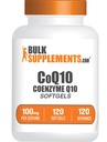 BulkSupplements.com CoQ10 100mg Softgels - koencim Q10 100mg dodatek, za zdravje srca - Gluten Free, 1 Softgel na Serving, 120 Število (Pack od 1)