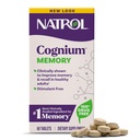 Natrol Cognium Memory, Brain Health Supplements za odrasle, prehranska dopolnila za zdravje možganov in klinično pokazala za izboljšanje spomina in odpoklic pri zdravih odraslih, 60 tablet, do 30 dni dobave