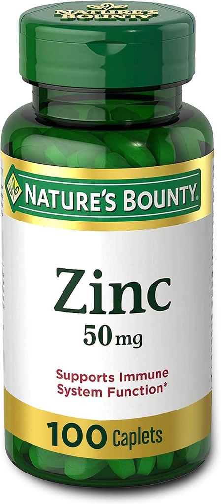 Bounty Cink narave (Zinc Gluconat) 50 mg, 100 Kapleti