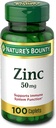 Bounty Cink narave (Zinc Gluconat) 50 mg, 100 Kapleti