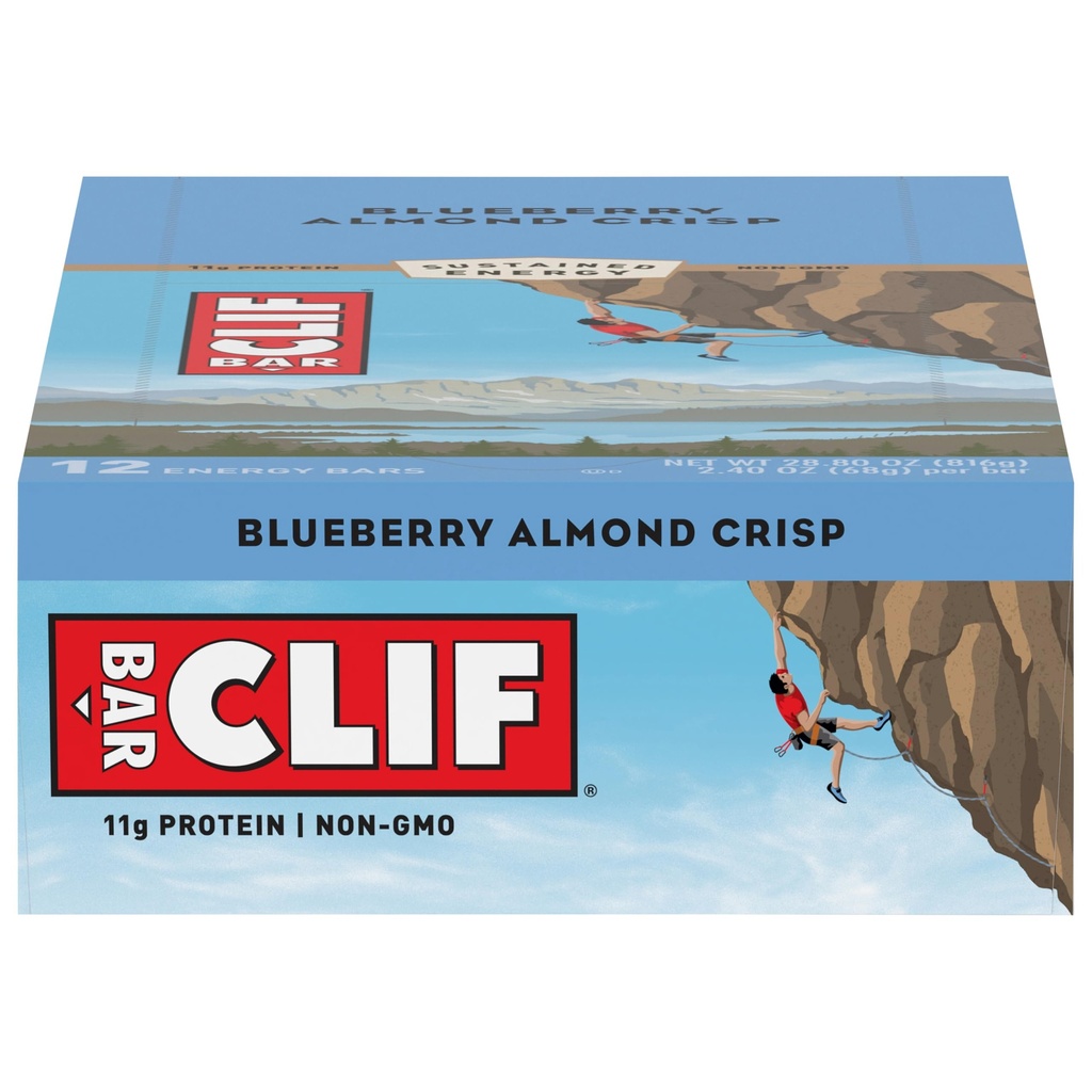 CLIF BARS - Energijske palice - Blueberry Crisp - (2,4 Ounce Protein Bars, 12 Count)