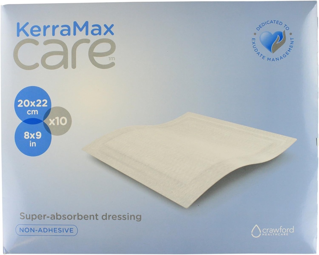 8"x9" Super Absorbent Rane obleko (PRD500-240) – Absorbcije Izolacija in izolati ga, Preprečevanje puščanja ali Drips za izboljšano bolnikovo udobje in zdravljenje rane (Škatlica po 10)
