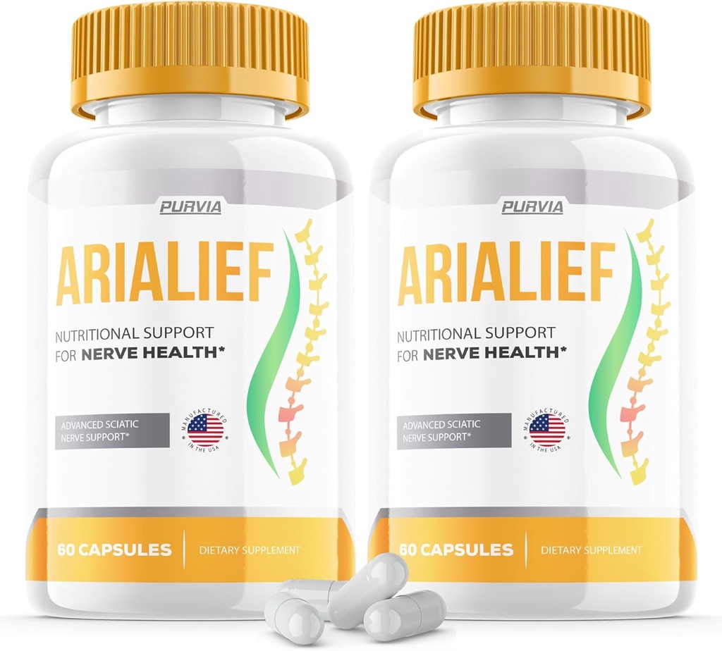 (2 pakiranji) Arialief Kapsule Sciatica - Uradna formula - Arialief Vitamin dodatek Napredna jakost Formula, Arialief Kapsule Nutritivna podpora Največja jakost Skupna Wellness (120 kapsul)