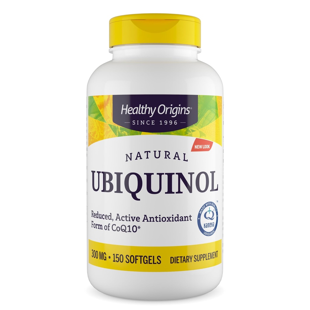 Zdravi izvori Ubikinol (aktivna oblika CoQ10), 300 mg - Ubikinol dodatki za zdravje srca in antioksidant podporo - Gluten-free & Non-GMO dodatek - 150 Softgels