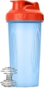 G. Pen-Shaker steklenice za mešanice beljakovin, 28 oz, 1 pakiranje, modra z oranžnim vrhom, Protein Shaker steklenica z žico Whisk žogo, Blender steklenico