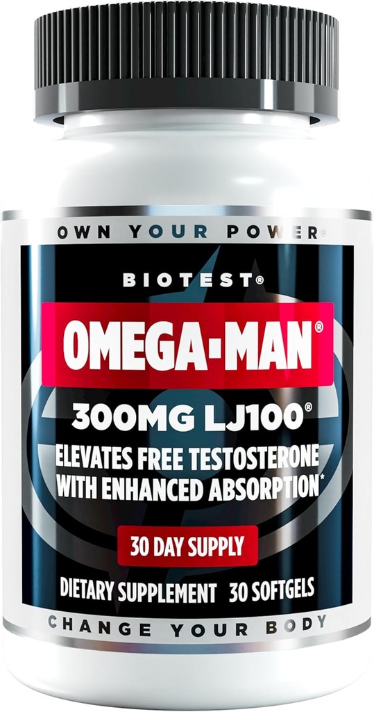 Biotest Omega-Man - 300mg visoka absorpcija LJ100 Longjack (Eurycoma longifolia) - 30 softgels