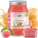 ACEYO (18 OZ) Irish Sea Moss Gel Organic Raw Vegan Peach Flavor 102 Vitamini in minerali Wild žetev ne-GMO imunodefense Booster Prebavna podpora za ščitnico