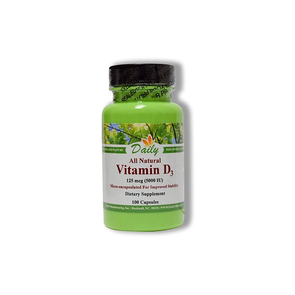 Dnevna proizvodnja vitamina D3 5000 i.e. (125 μg)