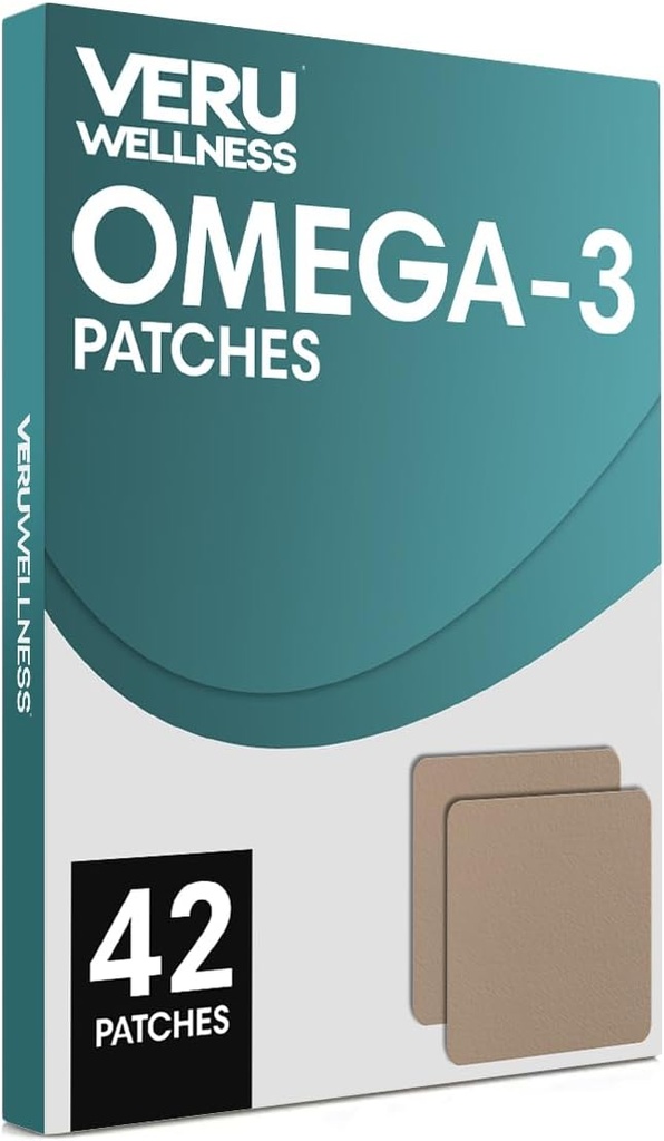 Veru Wellness Omega-3 Plus Daily Patch - Self Adhesive Time Release Topical Patch, 8-10 ur (42 dan)