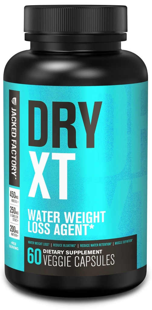 Jacked Factory Dry-XT Diuretic Water Pills - Naravne dodatke 