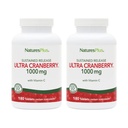 NaturePlus Ultra Cranberry 1000-180 tablete s podaljšanim sproščanjem, paket 2 - Podpira zdravo urinski trakt - ne-GMO, vegetarijanec, Gluten brezplačno - 180 skupno serviranje