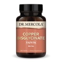 Dr. Mercola Copper Bisglicinat, 90 Serving (180 tablet), Prehranske dopolnila, 8 mg na dan, Mini Tabs, Podpira splošno zdravje, Ne GSO