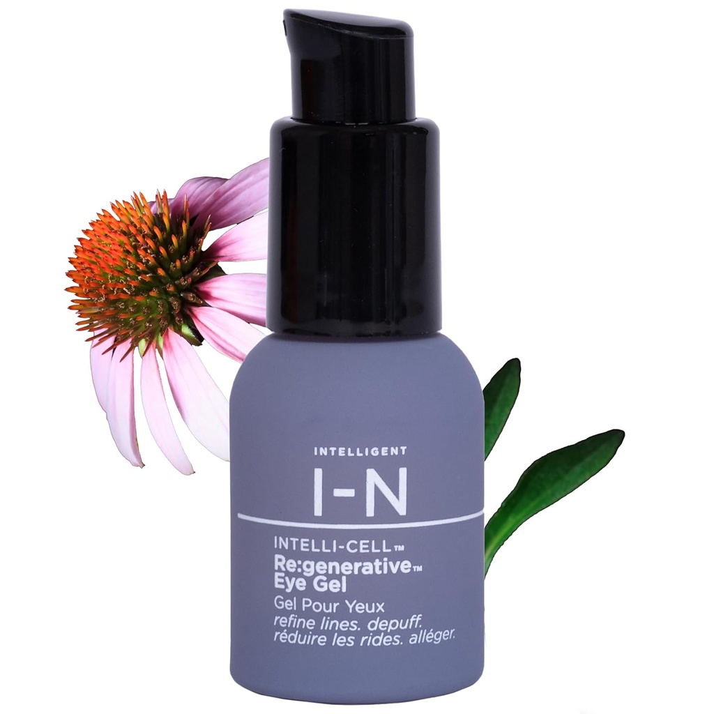 Re:generativni očesni gel za temne kroge in Puffiness, ciljno zdravljenje z rastlinskimi aktivnostmi za posvetlitev, osvežitev in zaščito, Vegan, 0.5 Oz