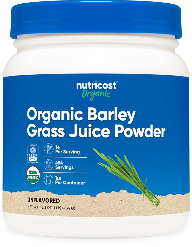 Nutricost organski sok iz ječmena (1 LB) (nearomatiziran)