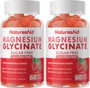 Magnezij Glycinate Gumies 1000mg - Brez sladkorja Magnezij Kalij dodatek z vitaminom D, B6, CoQ10 za mirno Mood in podporo za spanje - 120 Jagode Gumies -2 Pack
