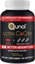Qunol Ultra CoQ10 100mg 3X Boljša absorpcija Patentirana voda in maščoba Topen naravni dodatek oblika Koencim Q10 Antioksidant za zdravje srca paketi Mehkogel, 120 Število