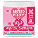 Better Booty Glute Scoop, Kreatin za ženske Kreatin + L’glutamin Aminokislina, Popolna mešanica mešanice, nearomatizirana (300 Grams, 30 Serving)