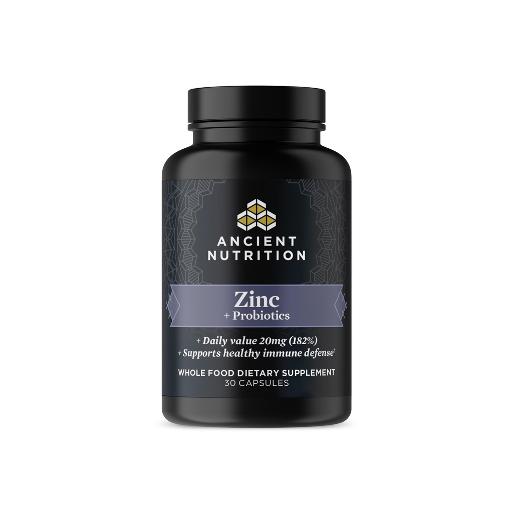 Starodavni prehranski probiotiki in cink dodatek, Podpira zdravo imunski sistem in Gut zdravje, Made Brez GSO, Superfoods dodatek, Paleo in Keto prijazno, 30 Count