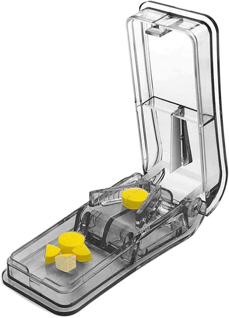 Tablete Cutter za majhne ali velike tablete. Najboljši multiple tablete Splitter doslej! Oblikovanje v ZDA. Dvojno kot škatla za tablete. Ni primerno za majhne tablete. Nosilec tablete kot bonus.
