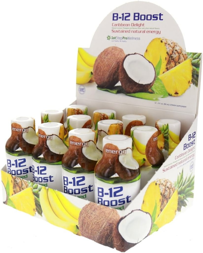 1. korak Visoka zmogljivost Fitness B-12 Boost, 12-2oz steklenice