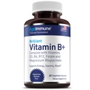 AgeImmune Vitamin B Kompleks z vitaminom D3 B12 B6 Magnezijev biglicinat in Folat kot metilfolat - Doktor Oblikovan metiliran B Complex dodatek – 60 kapsul - brez Niacin