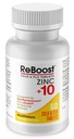 MediNatura ReBoost Cink +10 MAX Cold & Flu Simptom Relief hitrodelujoče, neudobno naravno pomirjajoča homeopatska pomoč lajšanje neugodja celega telesa, kašelj, utrujenost, prebavne motnje - limona - 60 tablet