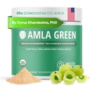 Amla Powder & Green Tea Superfood Supplement, 20x Ultra Concentrated Amla, Antioksidant Podpora, Izdelano z Oolong čaj in indijskih kosmulj, Organic, Vegan, Classic Flavor, 90 Servings