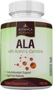 Alfa lipojska kislina z acetil L karnitinom - ALA ALC Proti staranju Zdravje in Wellness Formula za podporo zdravju živcev, tingling noge, roke, Limbs 60 Vitamin kompleksne kapsule
