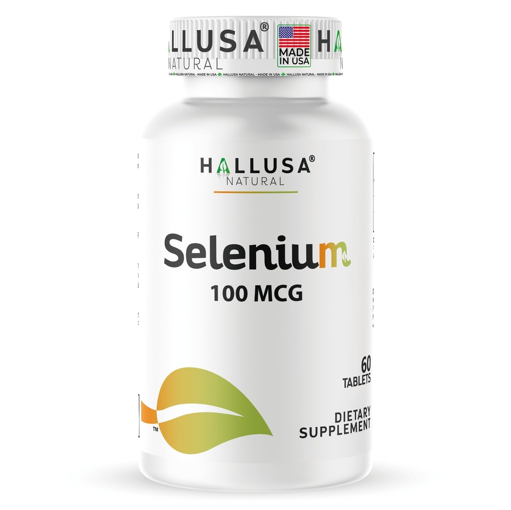 Hallusa Natural – Selen 60 tablete, antioksidant in imunske podpore, zdravje srca – 60 dnevna oskrba